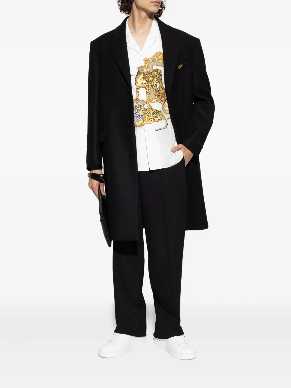 Versace print cotton shirt - Wit