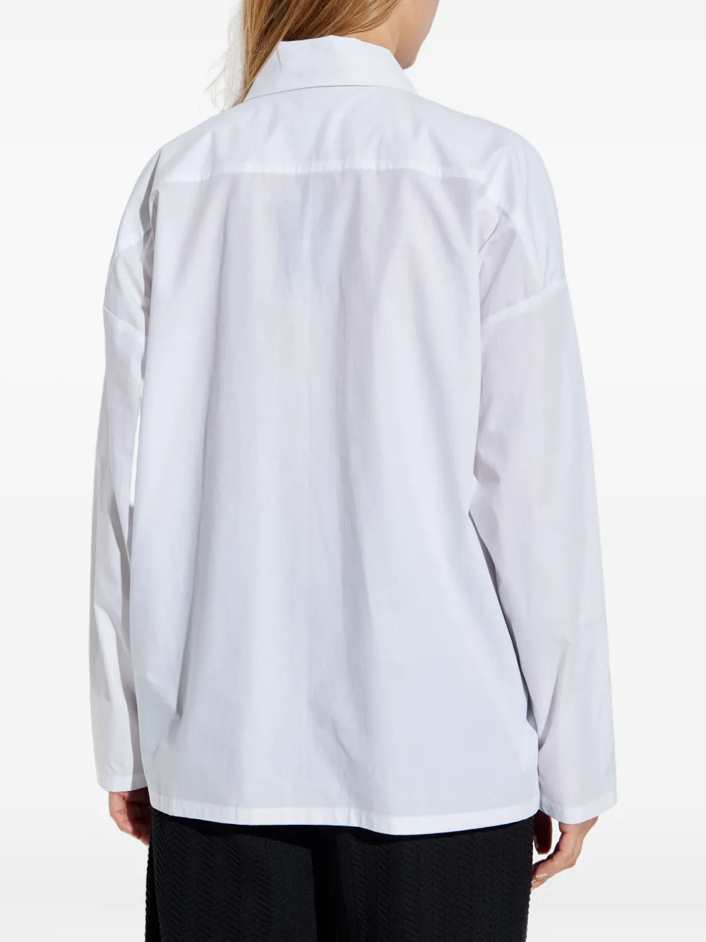 Emporio Armani Blouse met zak en kraag Wit