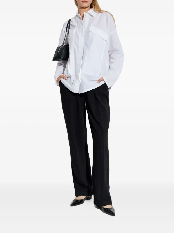 Emporio Armani Pocketed Collared Shirt White FARFETCH IN