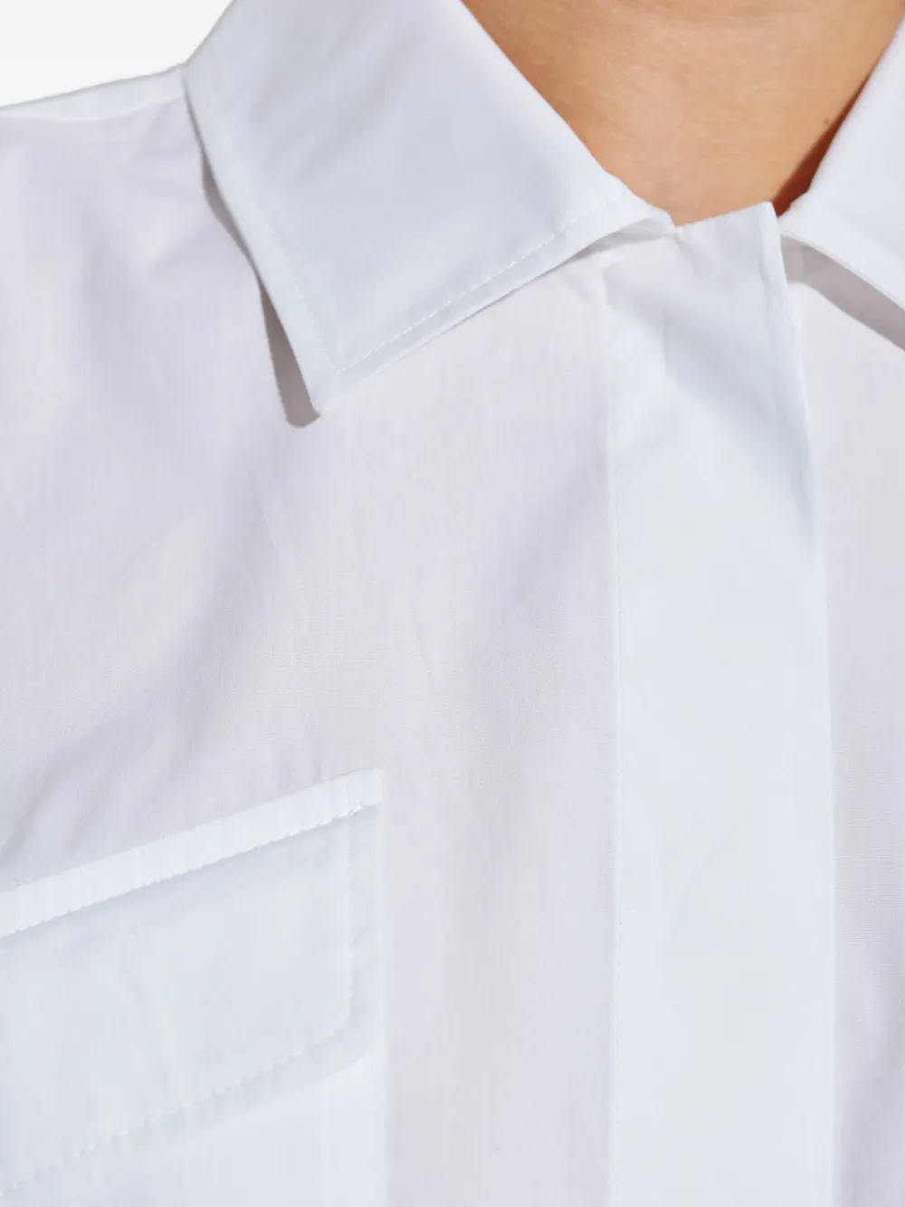 Emporio Armani Blouse met zak en kraag Wit
