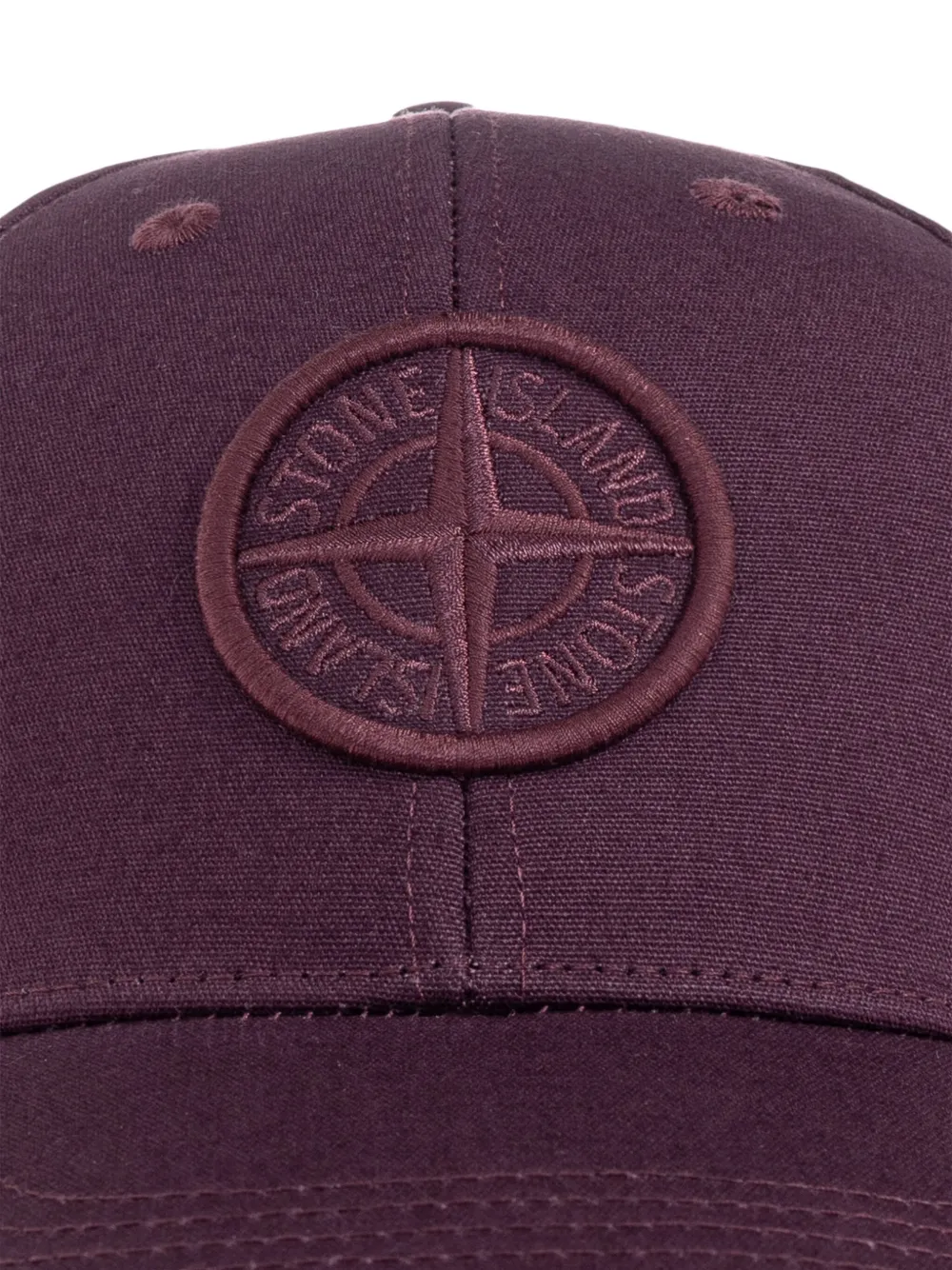 Stone Island compass-logo baseball cap Paars