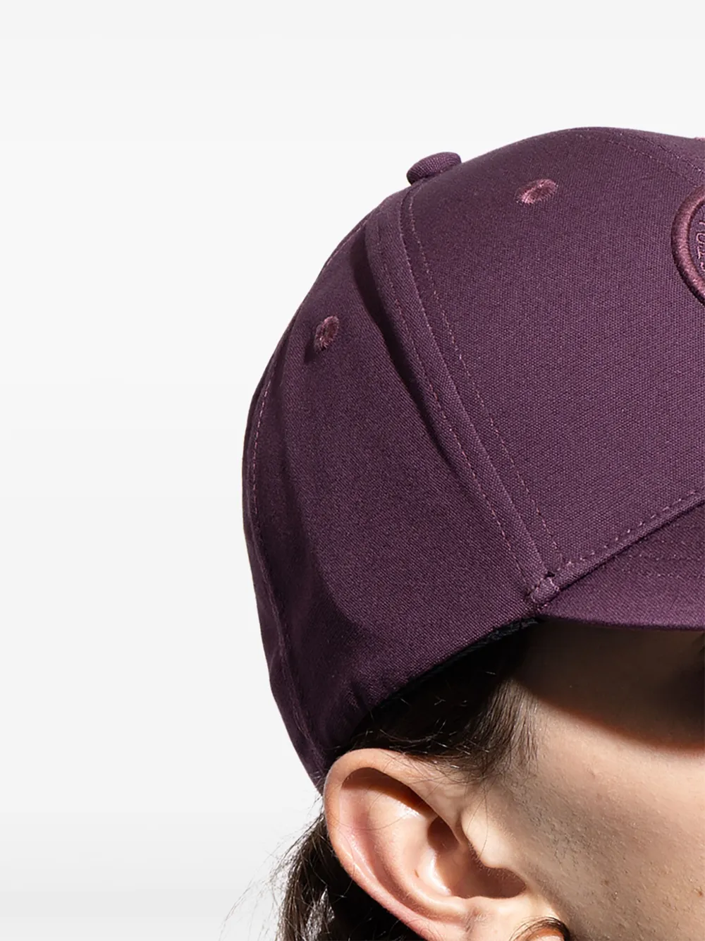Stone Island compass-logo baseball cap Paars