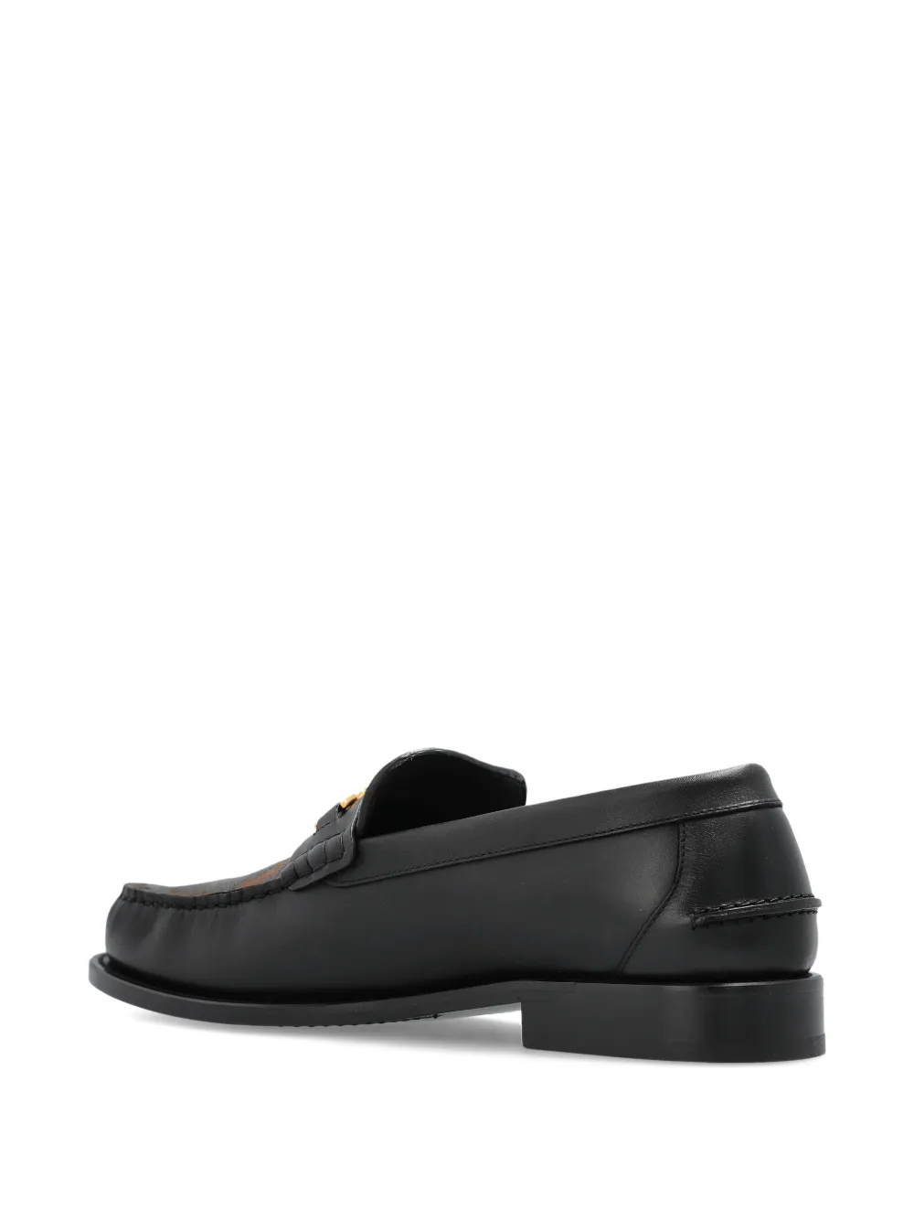 Versace Medusa-head leather loafers Black