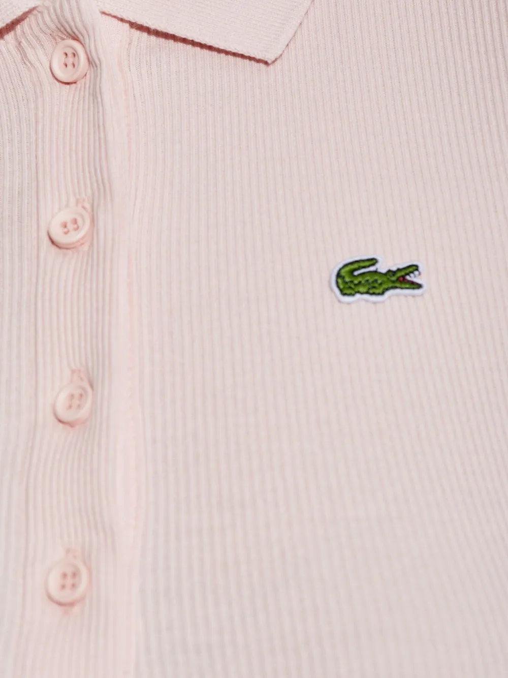 Lacoste Geribbeld poloshirt Roze