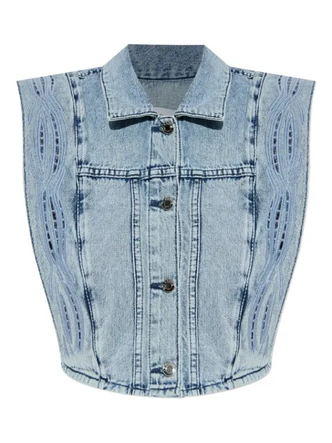 IRO Rosye broderie-anglaise denim jacket