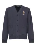 Polo Ralph Lauren bear-embroidered button cardigan - Blue