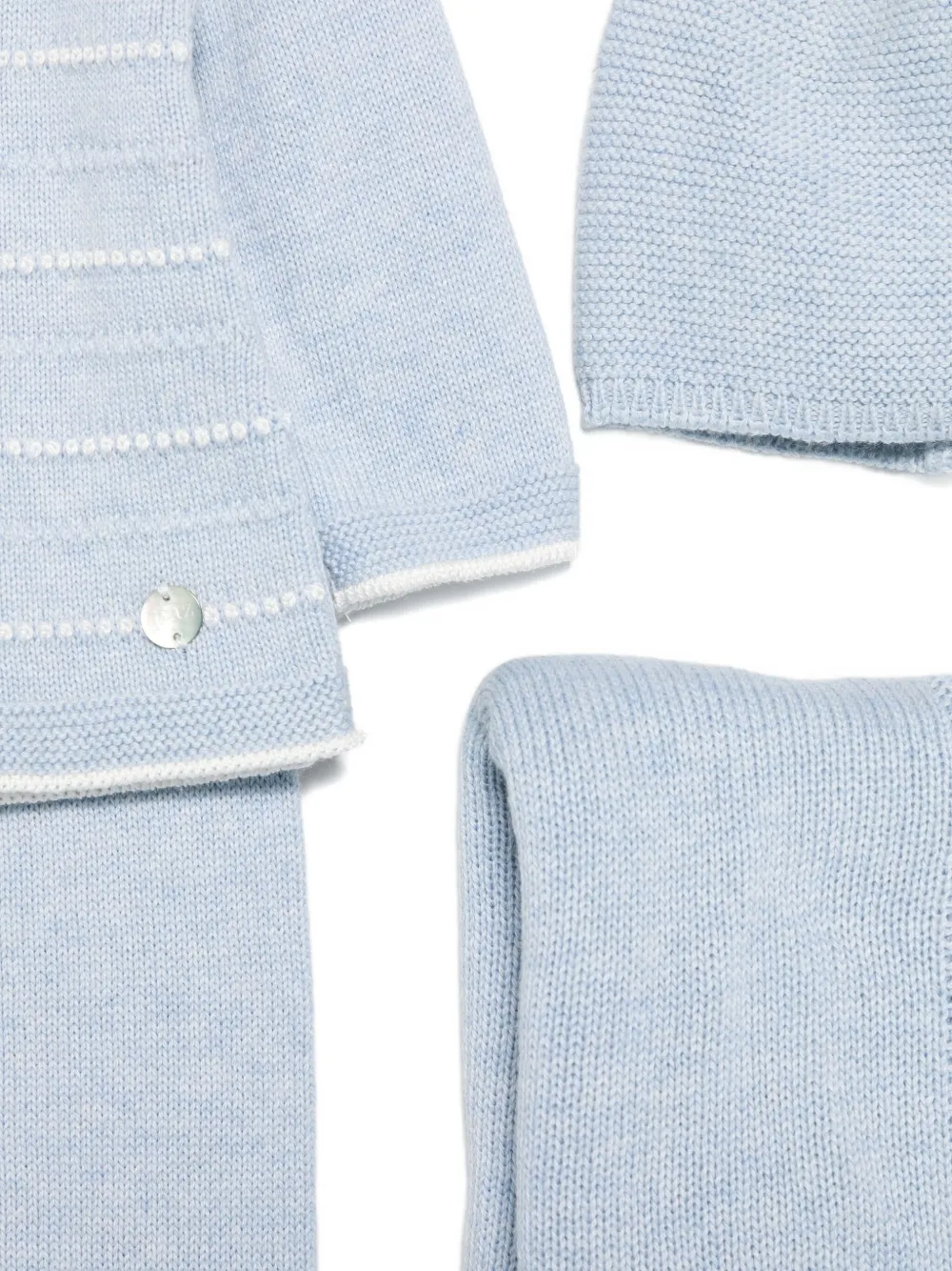 Paz Rodriguez knitted-detail baby set Blauw