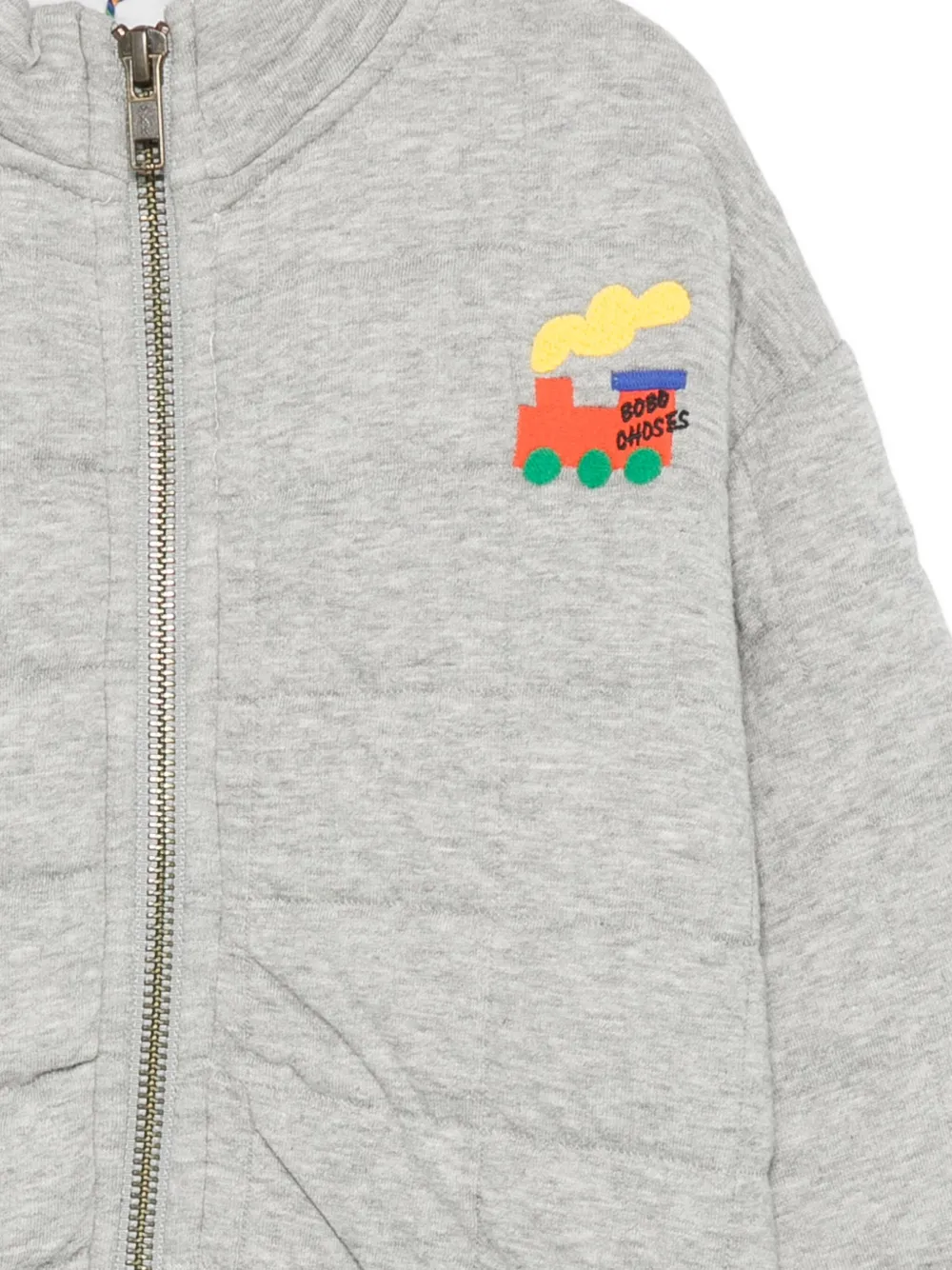 Bobo Choses Gewatteerde sweater met borduurwerk Grijs