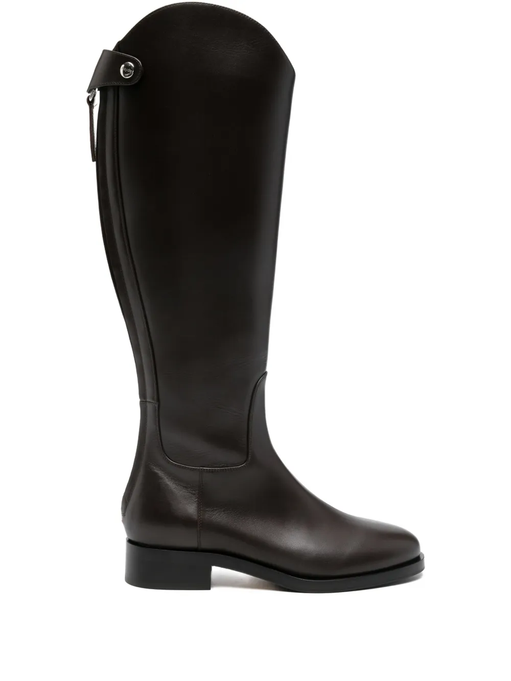 Aeyde zip-fastening leather knee-high boots Bruin