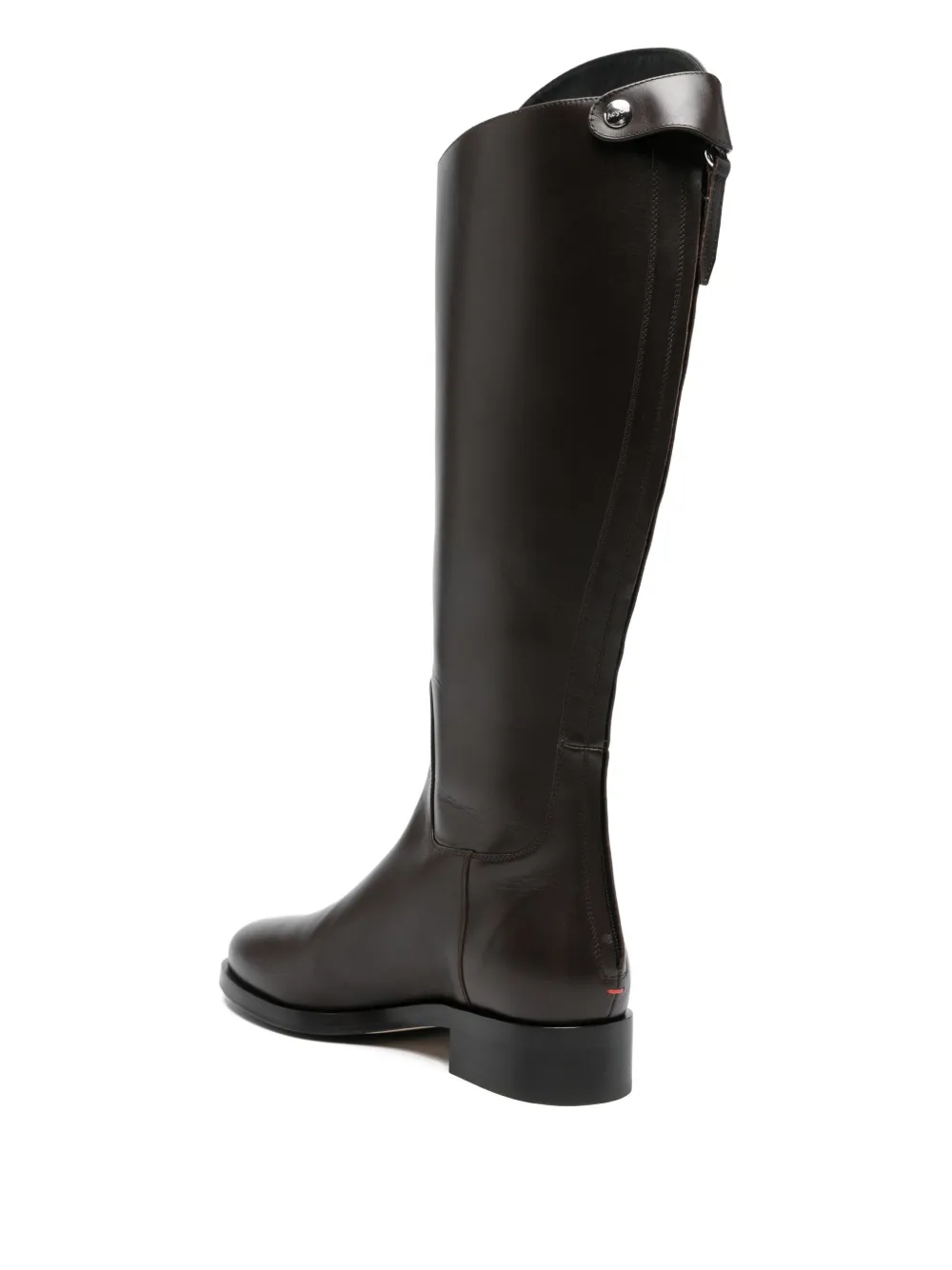 Aeyde zip-fastening leather knee-high boots Bruin