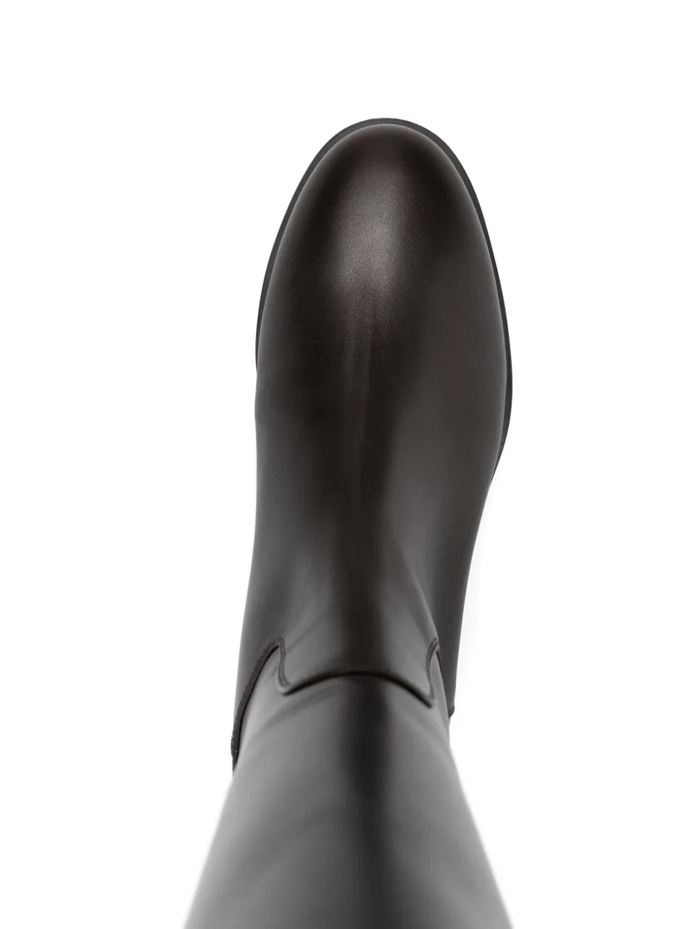 Aeyde zip-fastening leather knee-high boots Bruin
