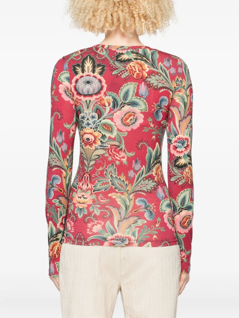 ETRO Top met bloemenprint Rood