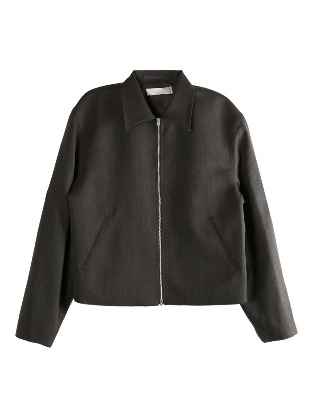 zip-front textured jacket