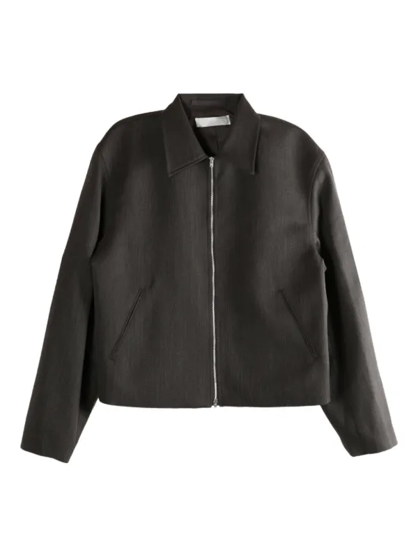 OUR LEGACY zip-front Textured Jacket | ブラウン | FARFETCH JP