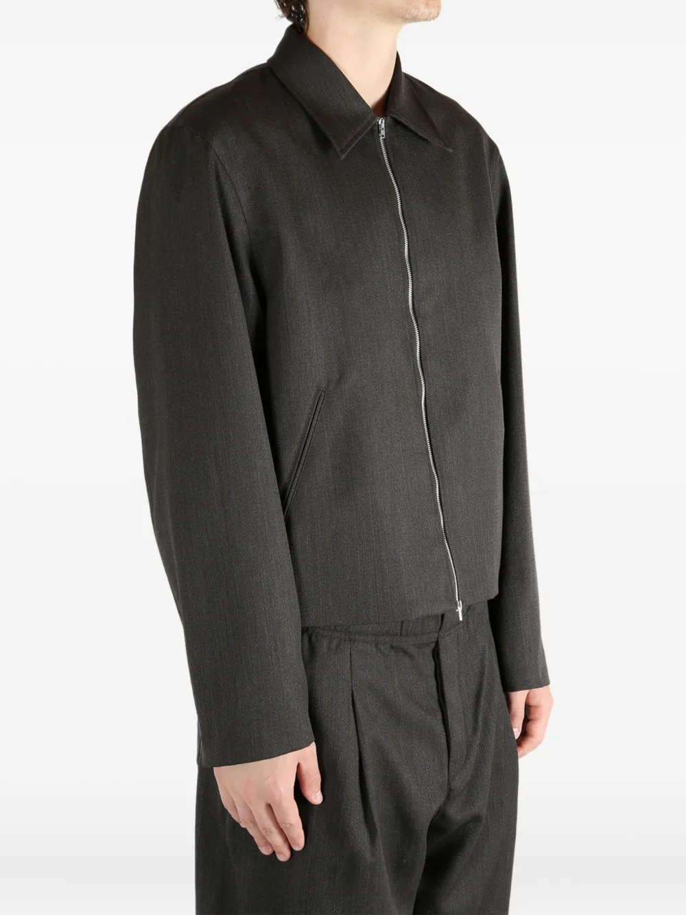 OUR LEGACY zip-front textured jacket Bruin
