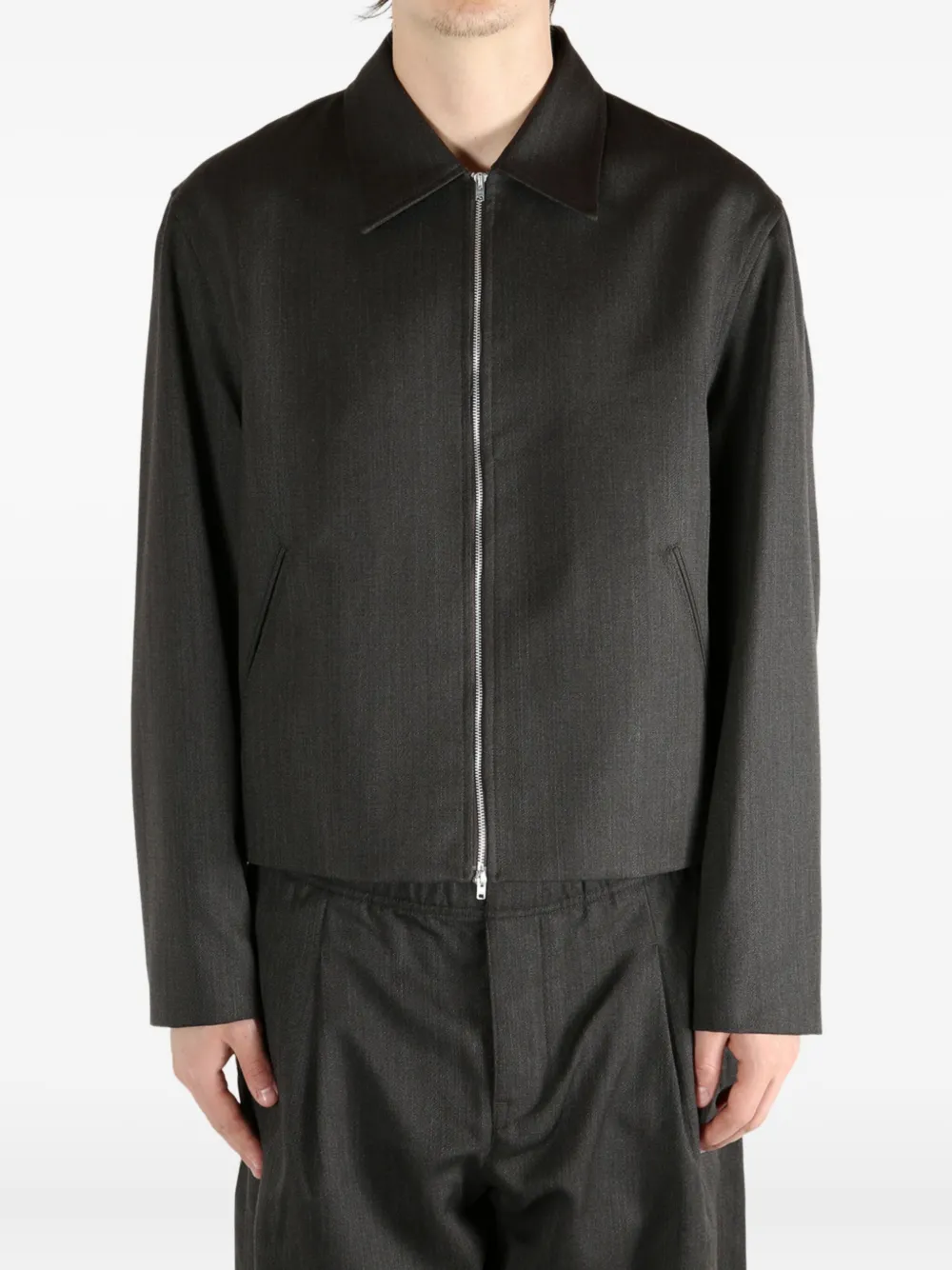 OUR LEGACY zip-front textured jacket Bruin