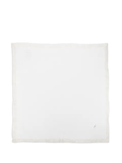 Paz Rodriguez lace-trimmed wool blanket