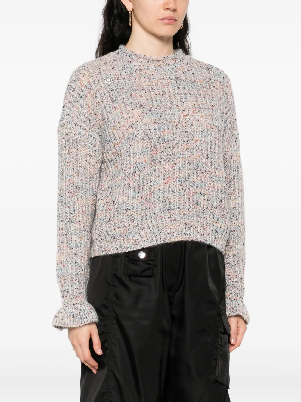 TWINSET Trui met ruche cuffs Beige