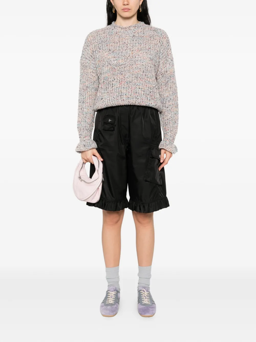 TWINSET Trui met ruche cuffs Beige