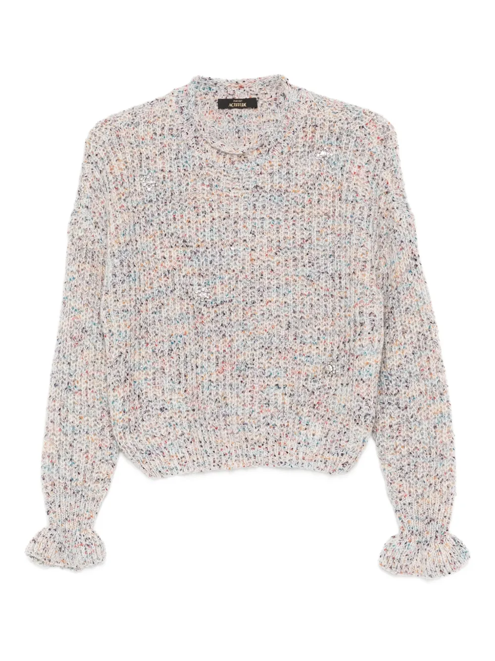 TWINSET Trui met ruche cuffs Beige