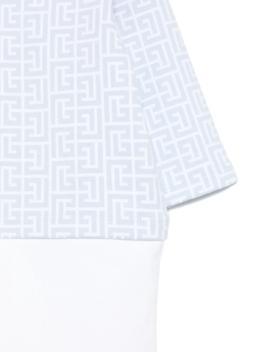 Balmain Kids geometric-patterned babygrow Blauw