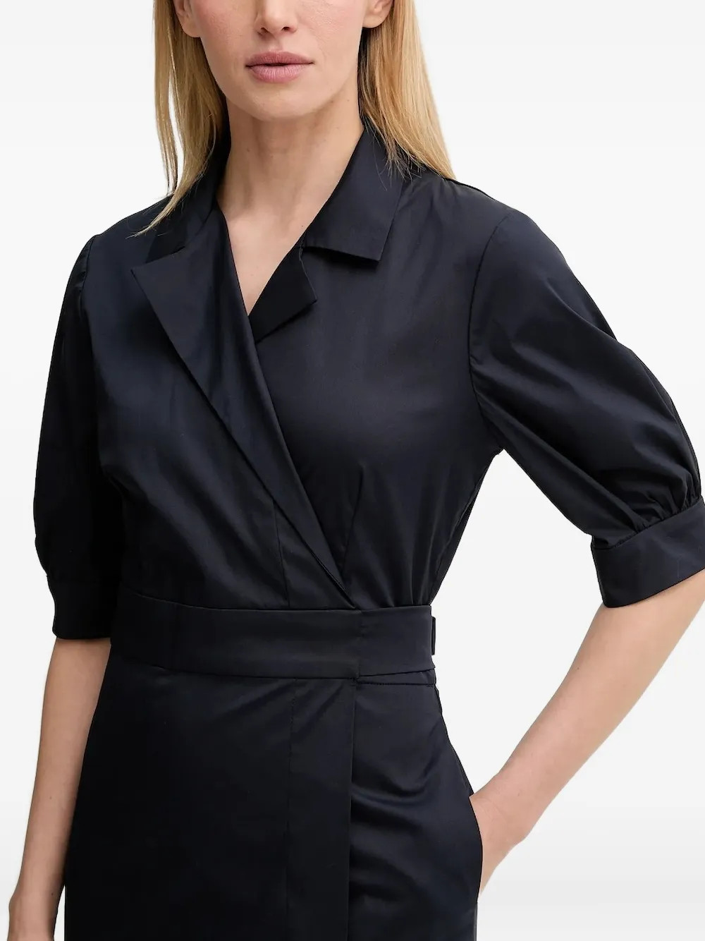 Munthe Bobula Midi Wrap Dress In Blue