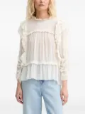 MUNTHE Crisp ruffled blouse - White