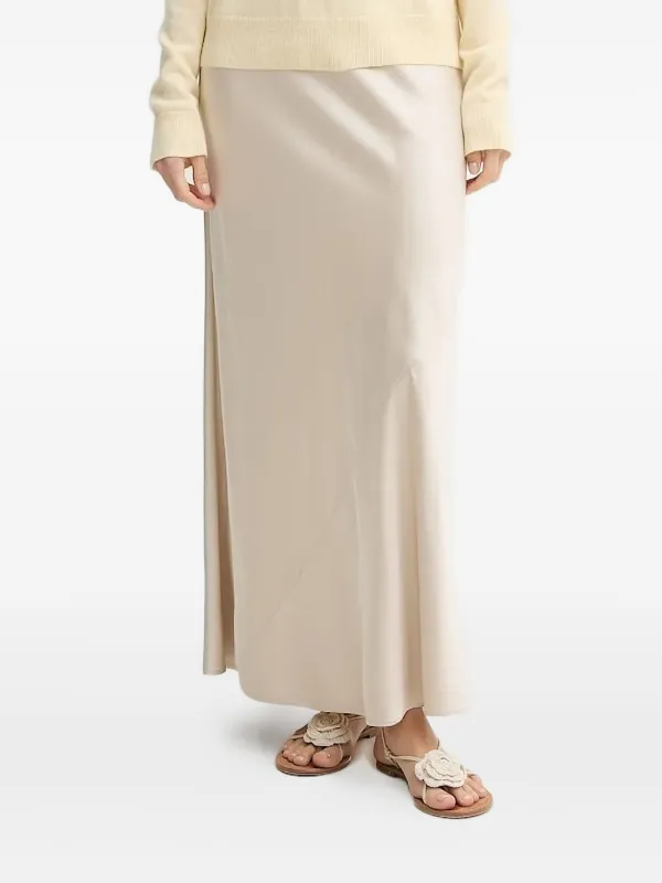 MUNTHE Bardot bias-cut Maxi Skirt Neutrals FARFETCH ID