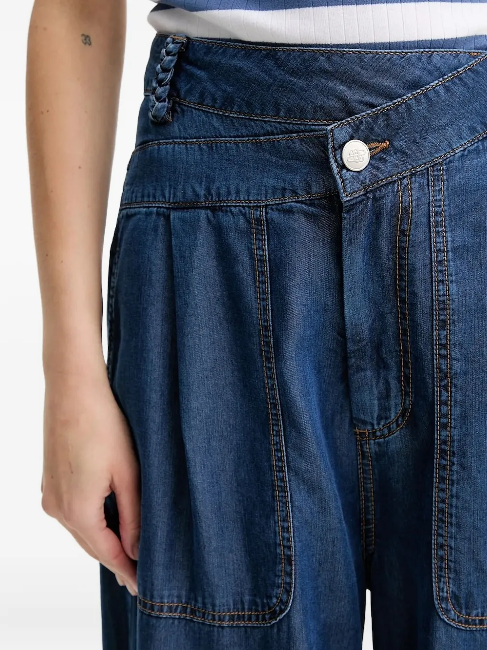 MUNTHE Jeans met wijde pijpen Blauw