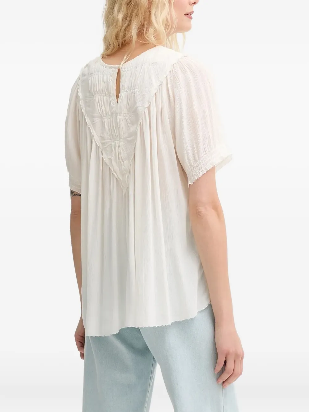 MUNTHE Perilla ruffled top - Wit