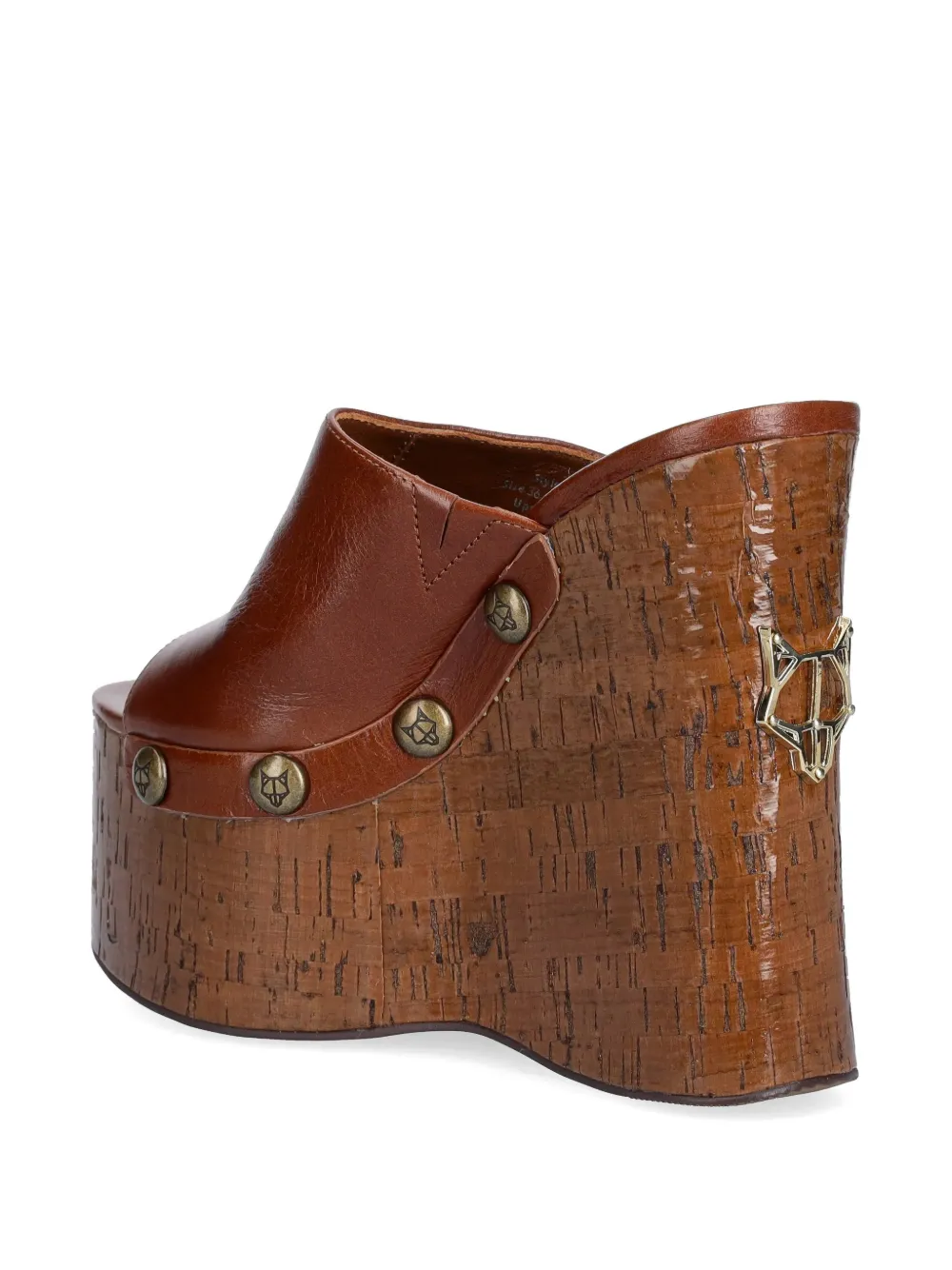 NAKED WOLFE Tulip platform wedge sandals Bruin