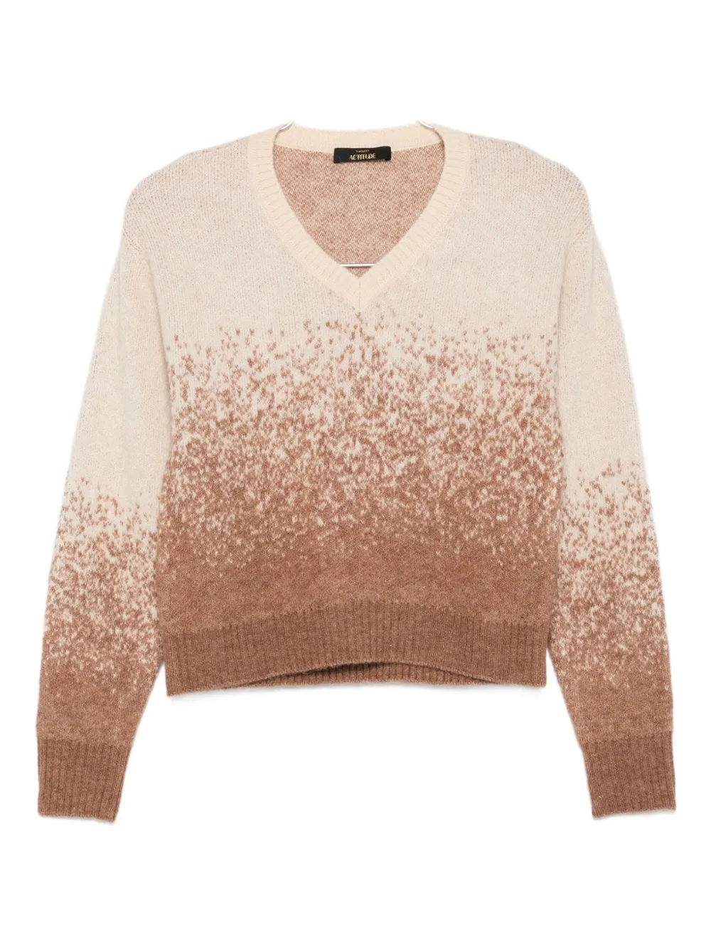 Twinset Ombre Speckled Sweater In Neutral