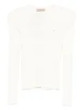 TWINSET pointelle-knit top - White