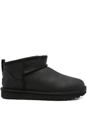 UGG Ultra Mini Asymmetric Overlock Classic Boots | Black | FARFETCH
