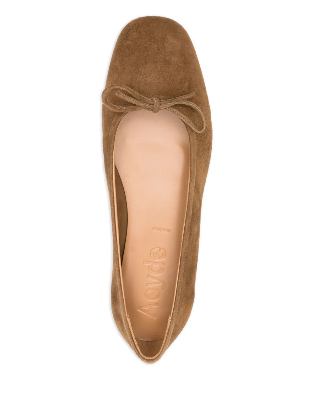 Aeyde Ballerina's met strikdetail Bruin