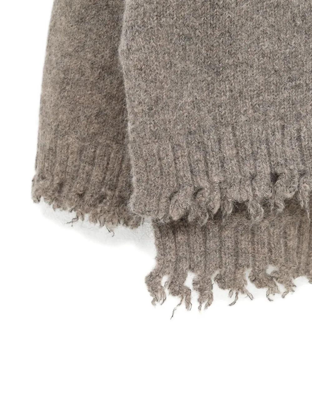 Lauren Manoogian Frayed-edge Sweater In Brown