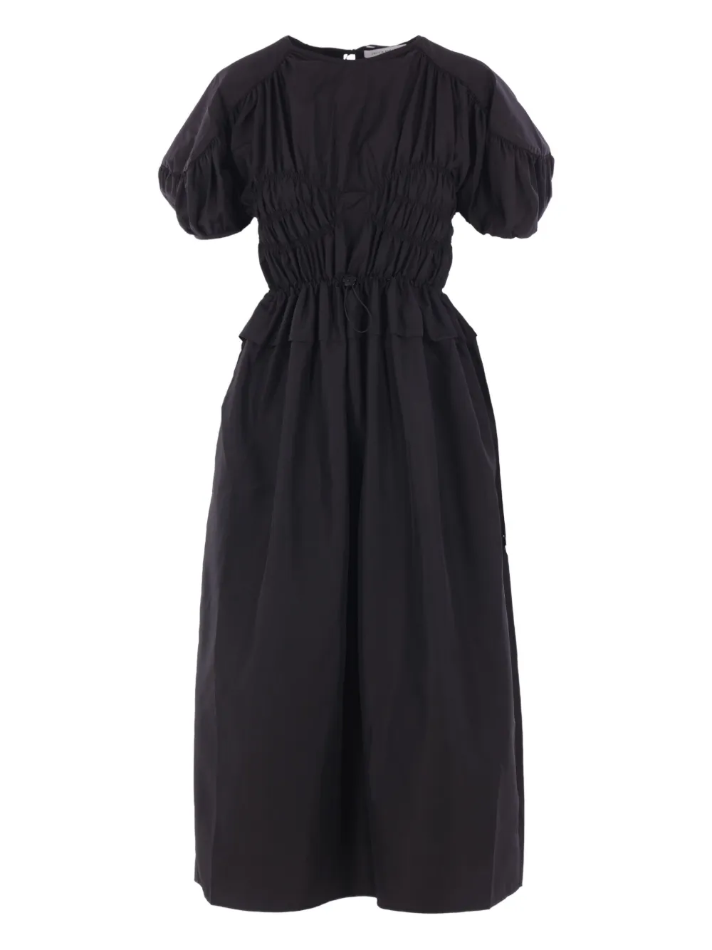 Cecilie Bahnsen smocked midi dress Zwart