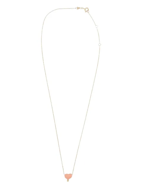 Aliita 9K yellow gold enamel-heart necklace