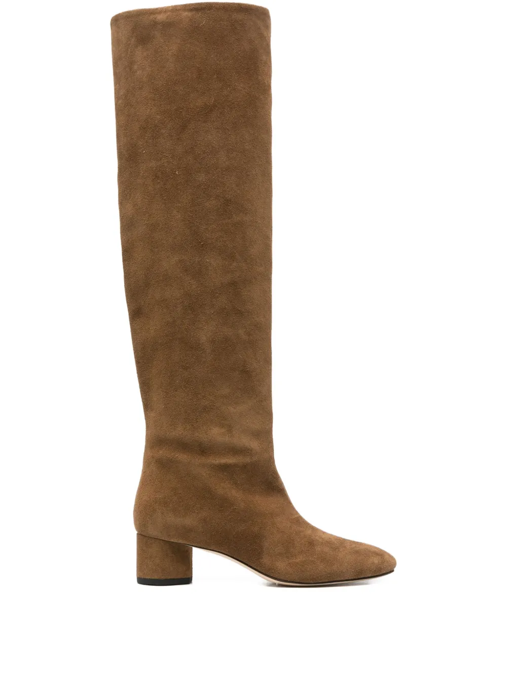 Aeyde botas altas de gamuza con tacón de 45mm | marrón | Image 1