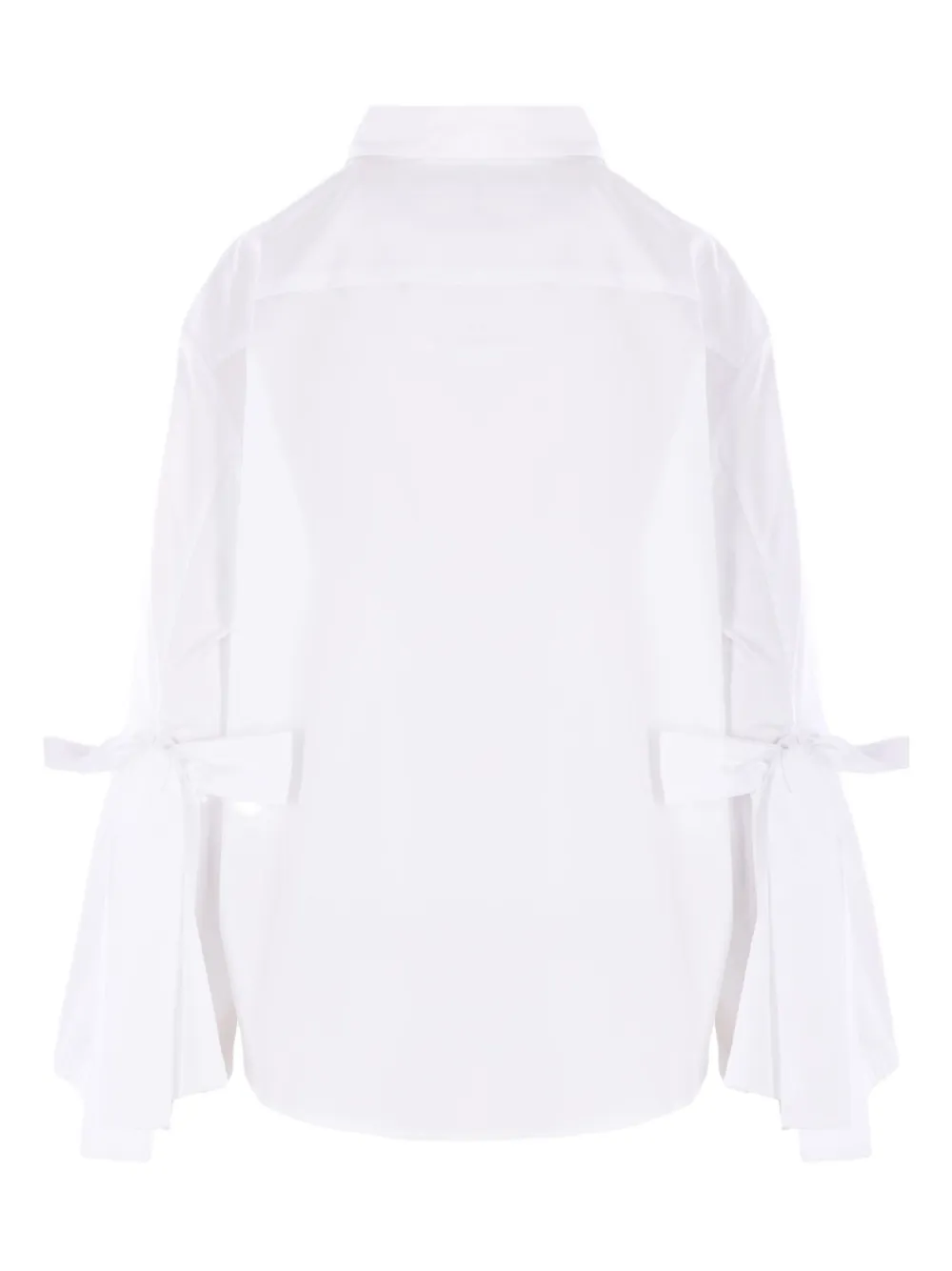 Cecilie Bahnsen tie-cuff cotton shirt Wit