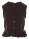 Cecilie Bahnsen sleeveless cashmere-blend cardigan - Brown
