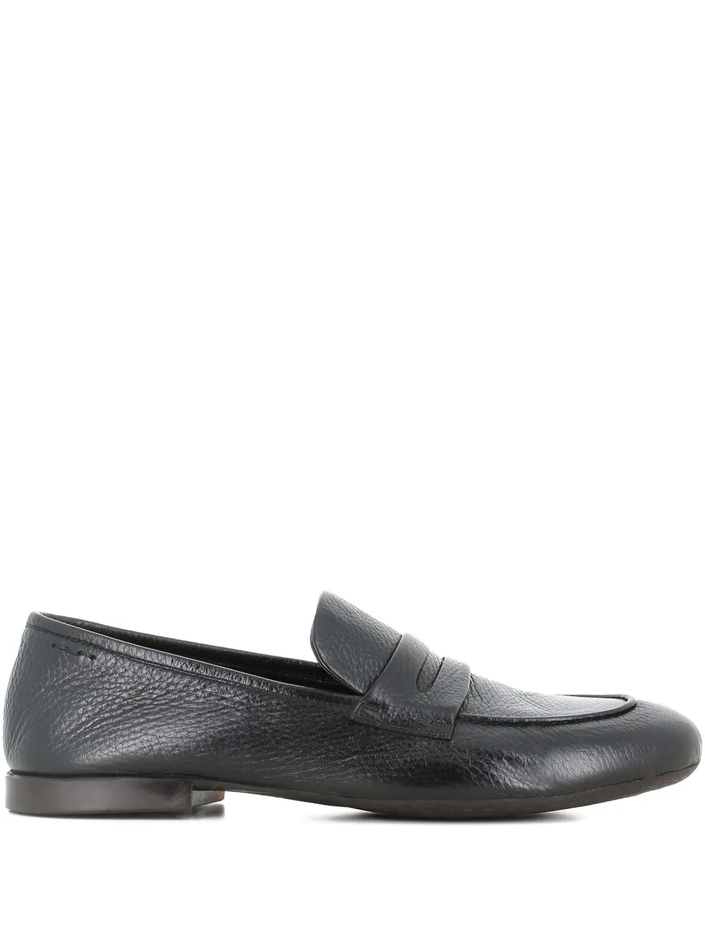 Alexander Hotto Penny Leather Loafers In Black