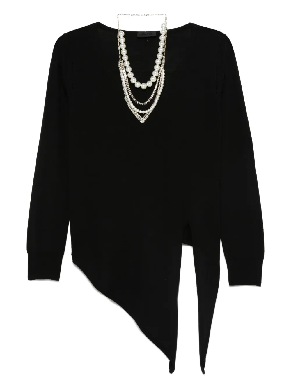 asymmetric wool sweater