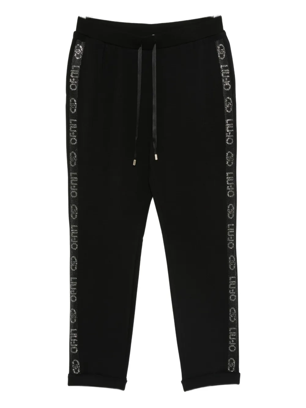 Liu •jo Logo-detail Drawstring Track Pants In Black