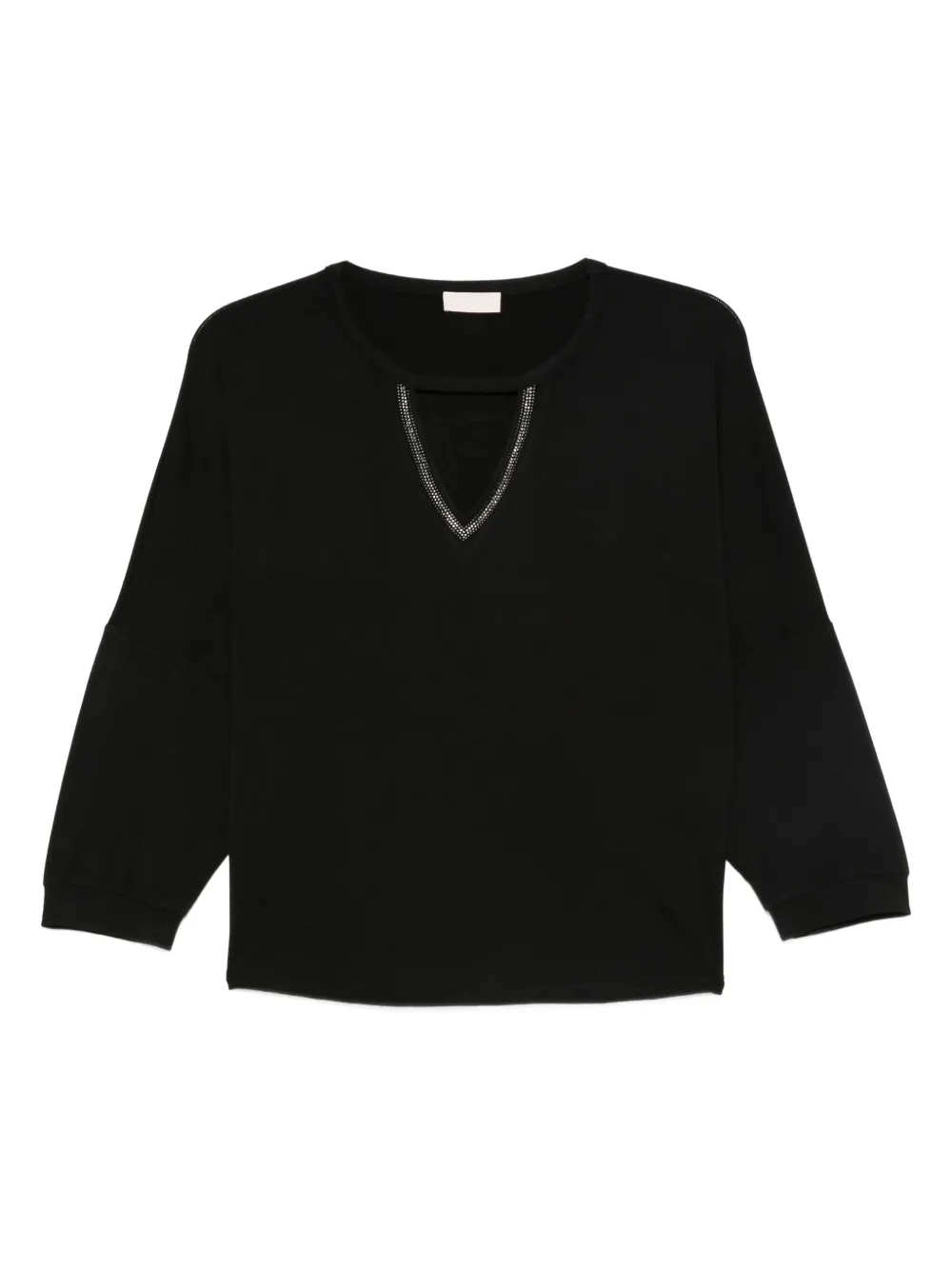 embellished V-neck blouse