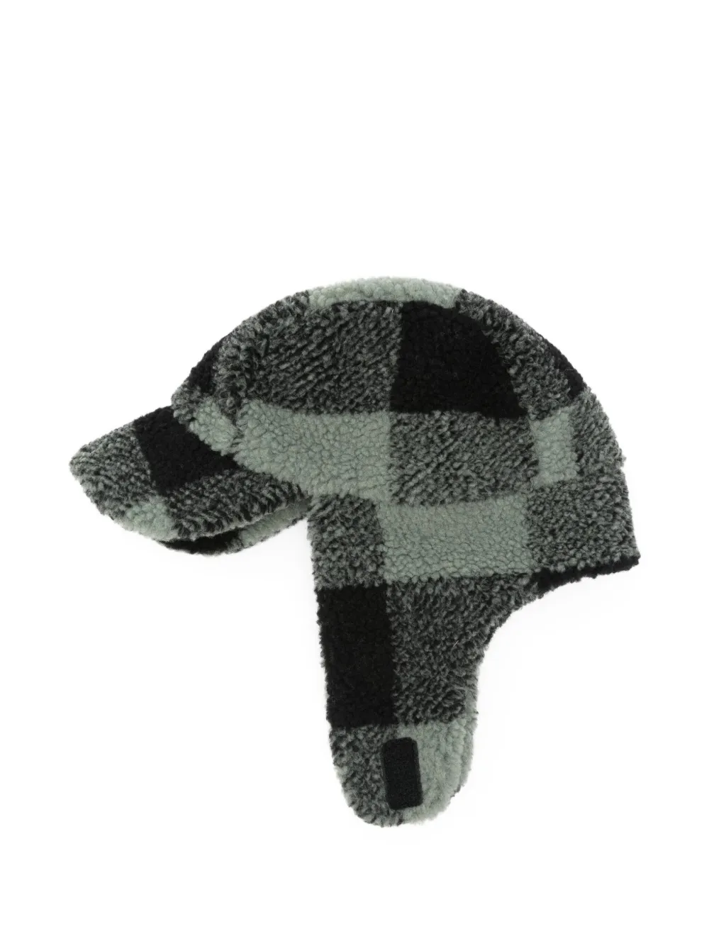 Stella McCartney Kids Geruite hoed met oorkleppen Groen