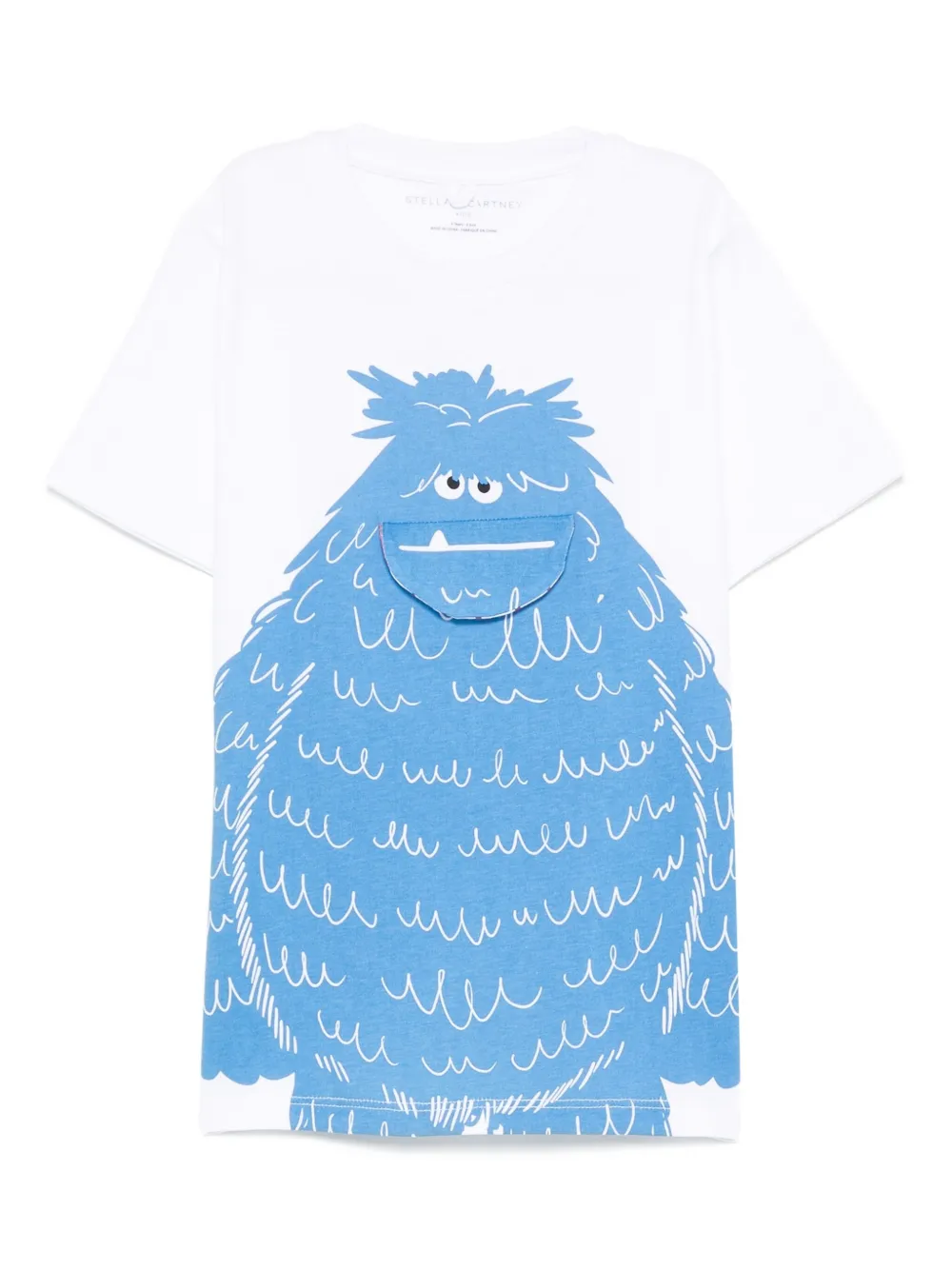Stella McCartney Kids monster-print T-shirt Wit