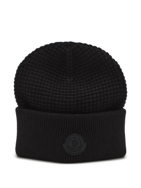 Moncler brioche-stitch cotton beanie