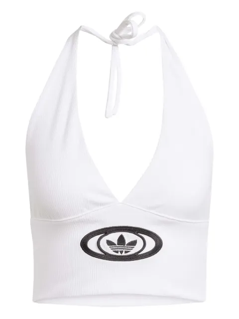 adidas halterneck ribbed tank top
