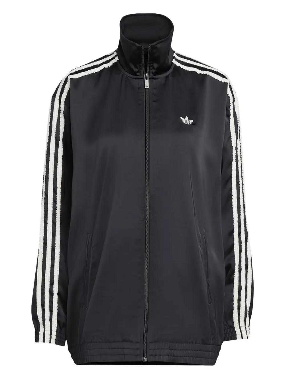 adidas Firebird satin stripe jacket Zwart